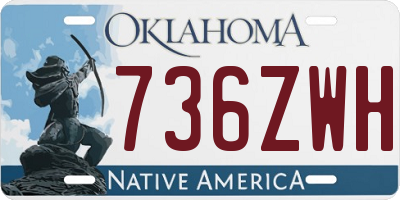 OK license plate 736ZWH