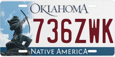 OK license plate 736ZWK