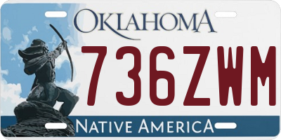 OK license plate 736ZWM