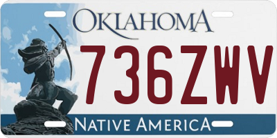 OK license plate 736ZWV