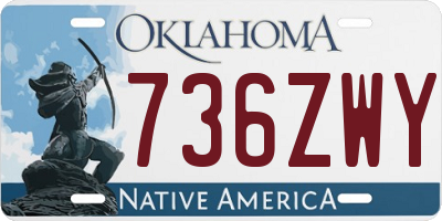 OK license plate 736ZWY