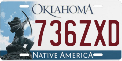 OK license plate 736ZXD