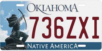 OK license plate 736ZXI