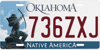 OK license plate 736ZXJ