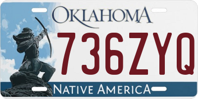 OK license plate 736ZYQ