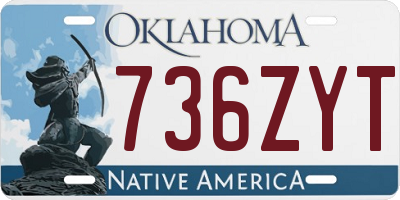 OK license plate 736ZYT