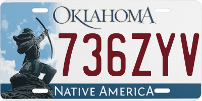 OK license plate 736ZYV