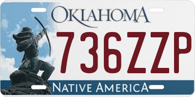 OK license plate 736ZZP