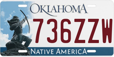 OK license plate 736ZZW