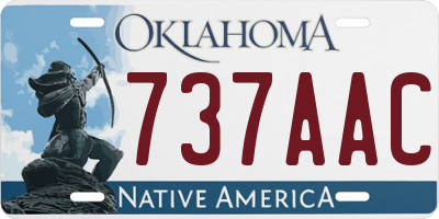 OK license plate 737AAC