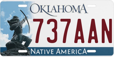 OK license plate 737AAN