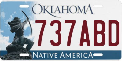 OK license plate 737ABD