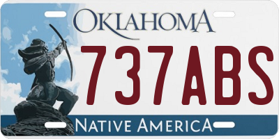 OK license plate 737ABS
