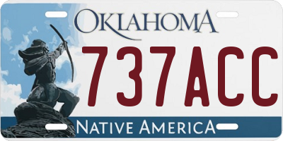 OK license plate 737ACC