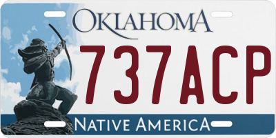 OK license plate 737ACP