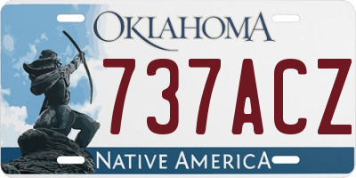 OK license plate 737ACZ