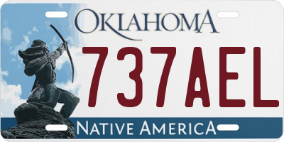 OK license plate 737AEL