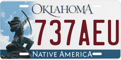 OK license plate 737AEU