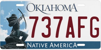 OK license plate 737AFG