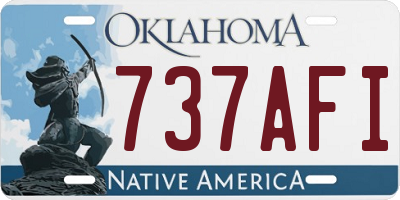 OK license plate 737AFI