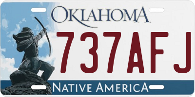 OK license plate 737AFJ
