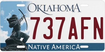 OK license plate 737AFN