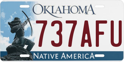 OK license plate 737AFU