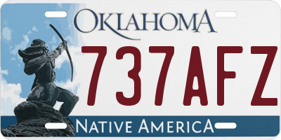 OK license plate 737AFZ