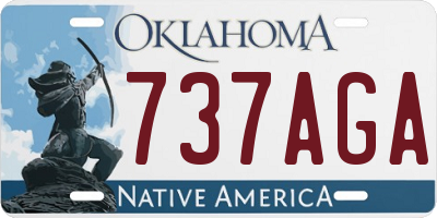 OK license plate 737AGA