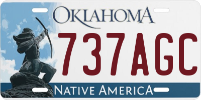 OK license plate 737AGC
