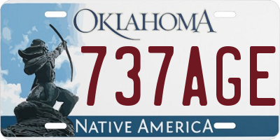 OK license plate 737AGE