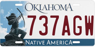 OK license plate 737AGW
