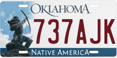 OK license plate 737AJK