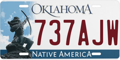 OK license plate 737AJW