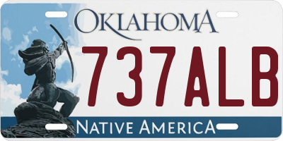 OK license plate 737ALB