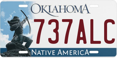 OK license plate 737ALC
