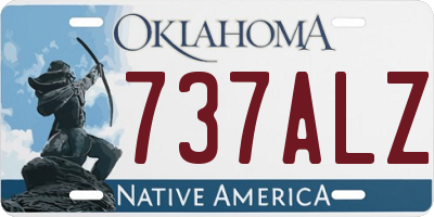 OK license plate 737ALZ