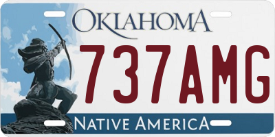 OK license plate 737AMG