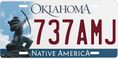 OK license plate 737AMJ