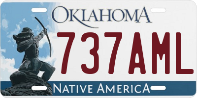 OK license plate 737AML