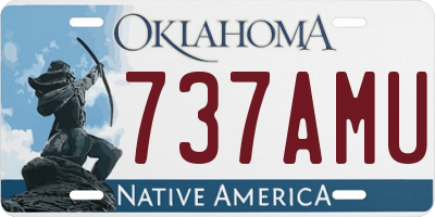 OK license plate 737AMU