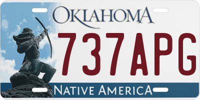 OK license plate 737APG
