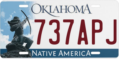 OK license plate 737APJ