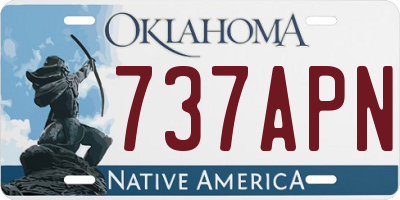 OK license plate 737APN
