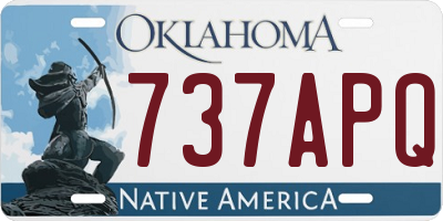OK license plate 737APQ