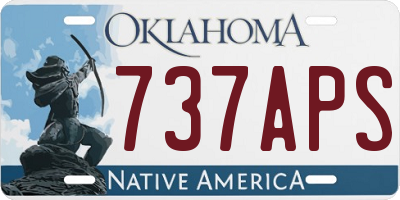 OK license plate 737APS