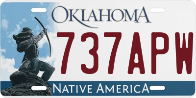 OK license plate 737APW