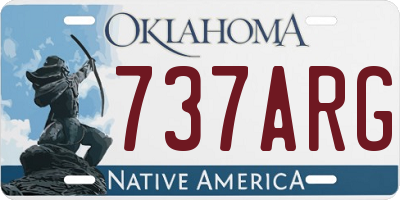 OK license plate 737ARG
