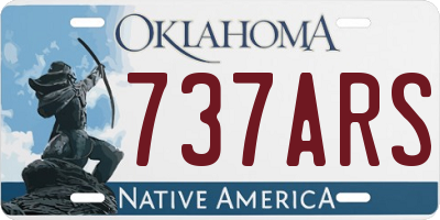 OK license plate 737ARS