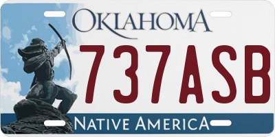 OK license plate 737ASB